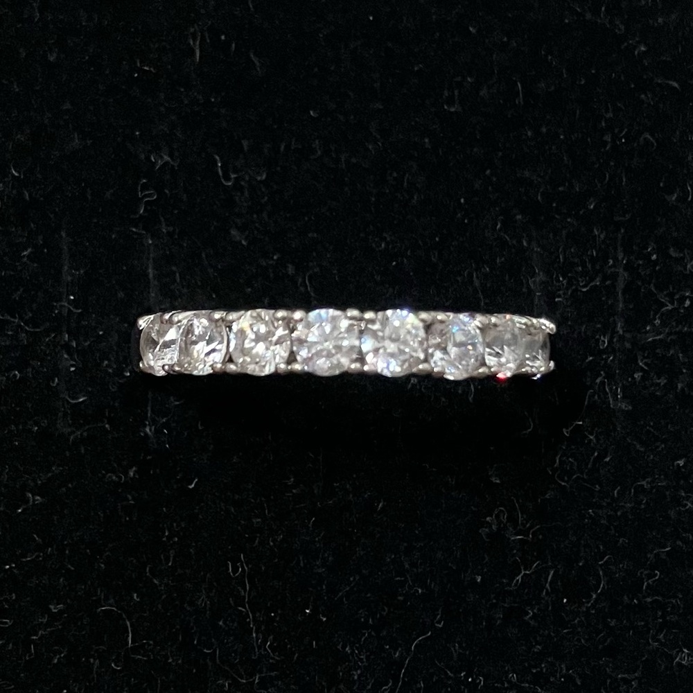 Sterling Silver 925 CZ Band Ring 7
